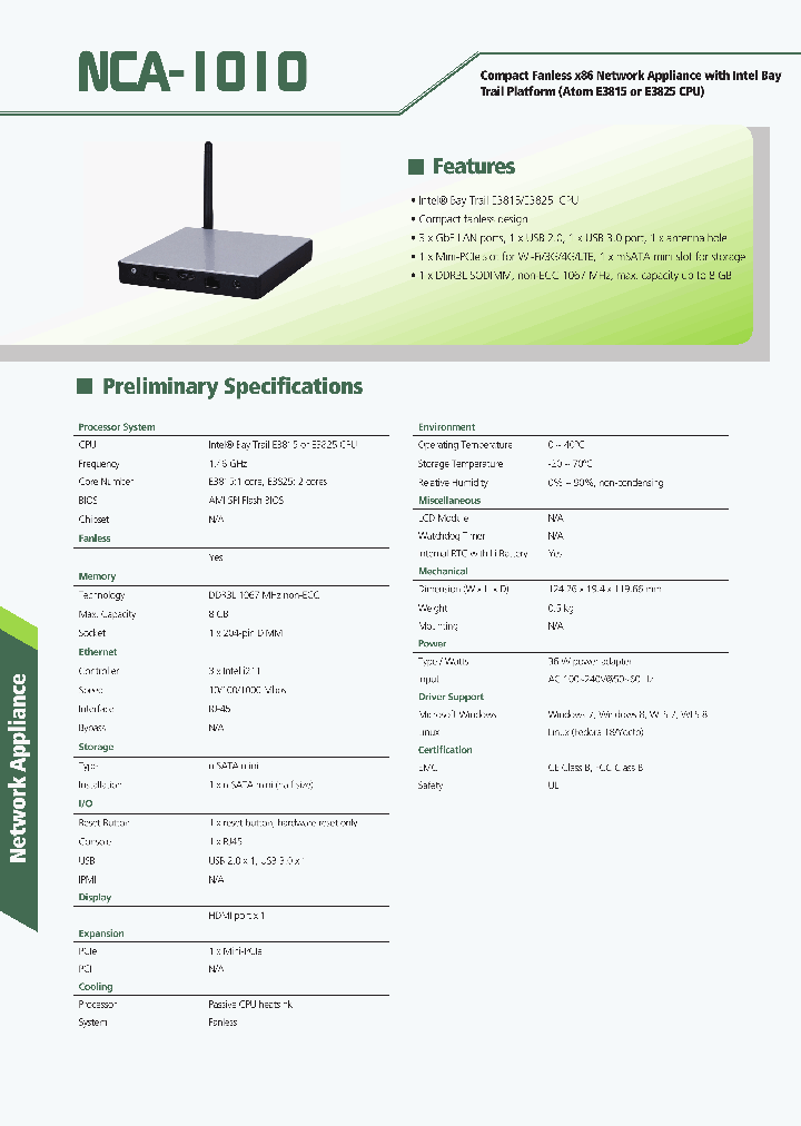 NCA-1010B_8602017.PDF Datasheet