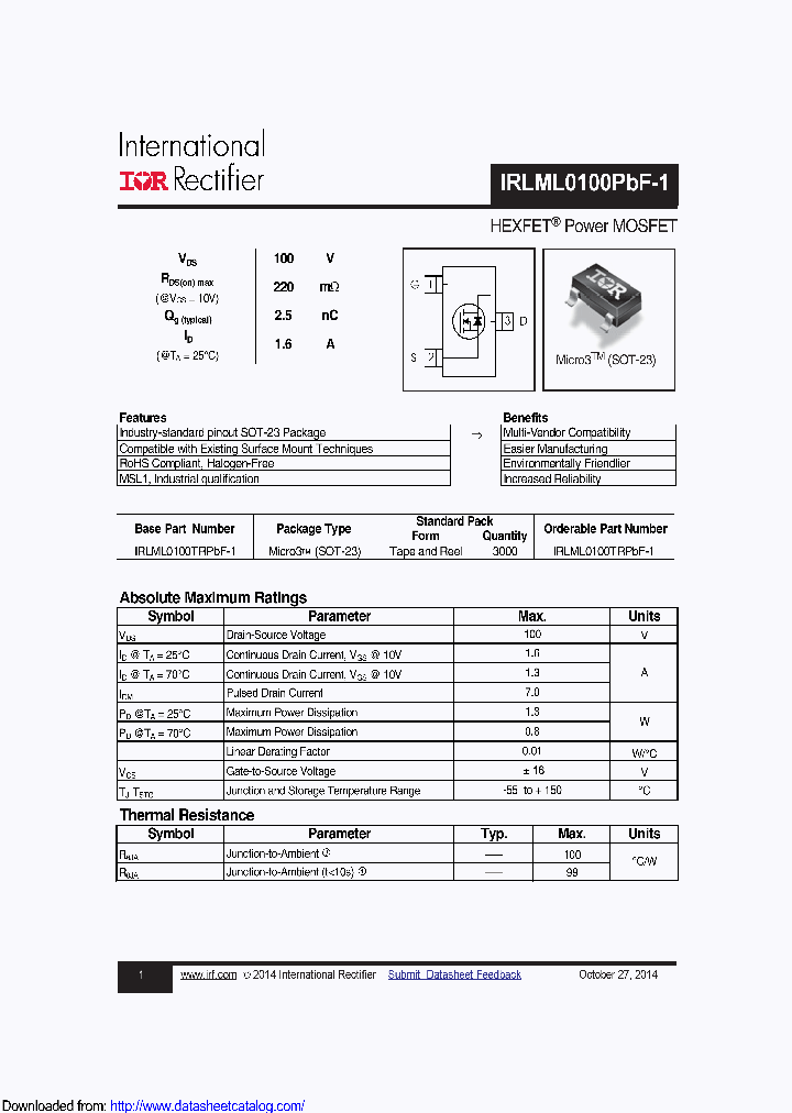 IRLML0100TRPBF-1_8603619.PDF Datasheet