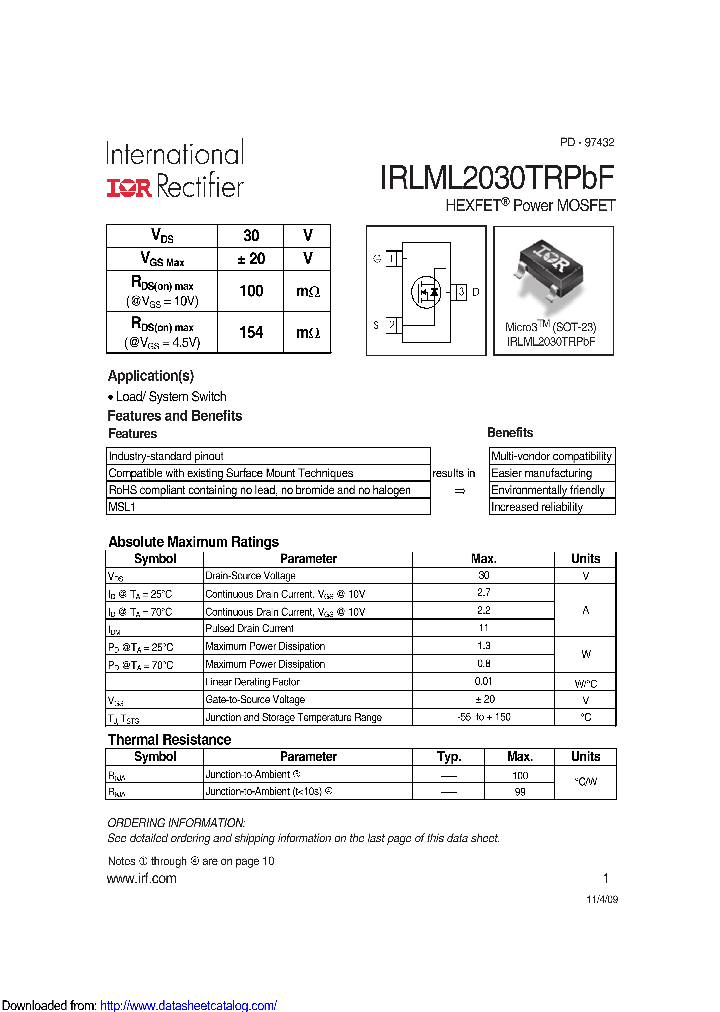 IRLML2030_8603620.PDF Datasheet