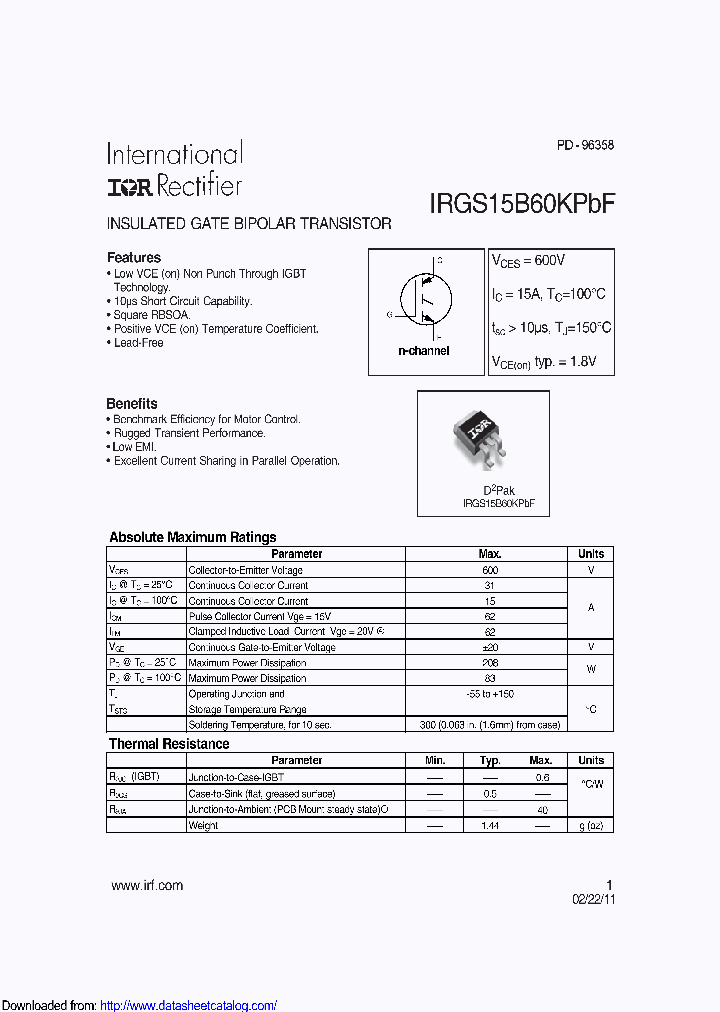 IRGS15B60K_8605107.PDF Datasheet