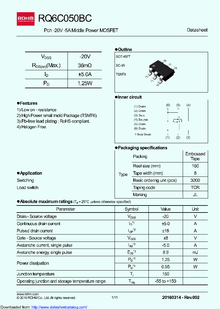 RQ6C050BCTCR_8615292.PDF Datasheet