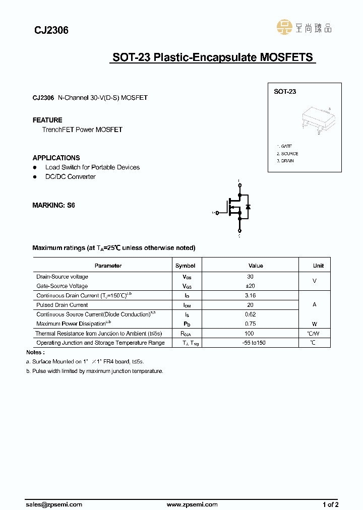 CJ2306_8615623.PDF Datasheet