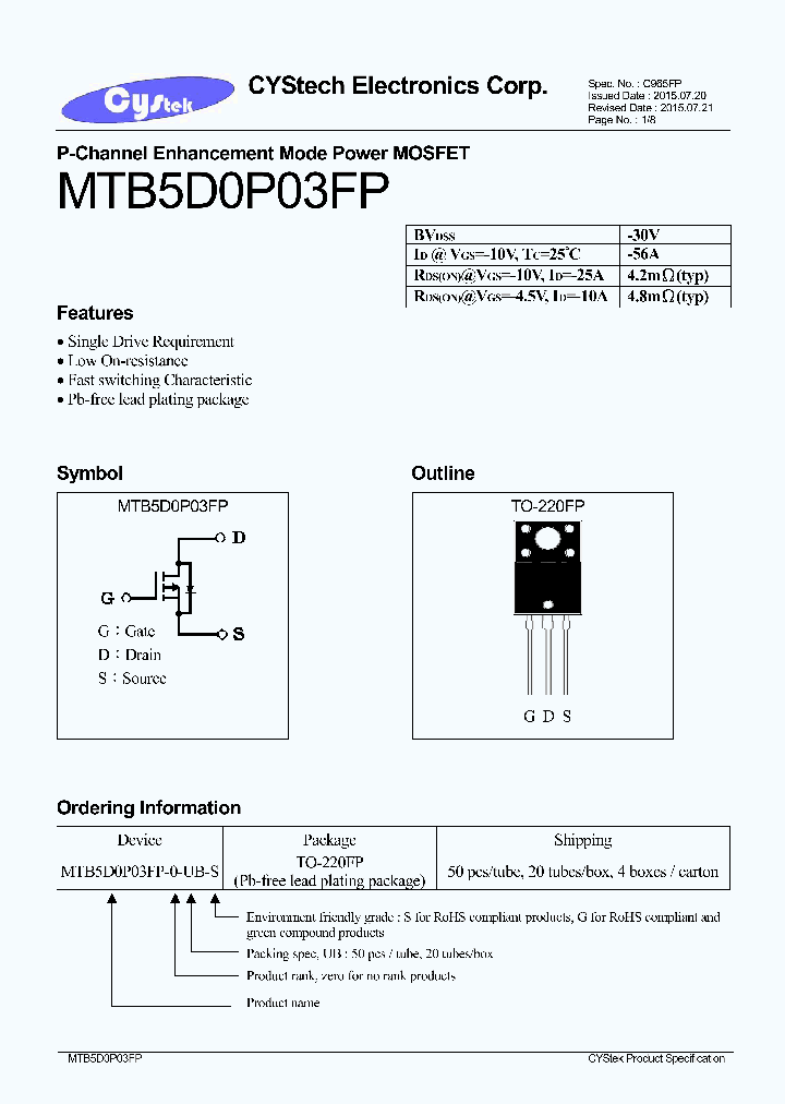 MTB5D0P03FP_8619209.PDF Datasheet