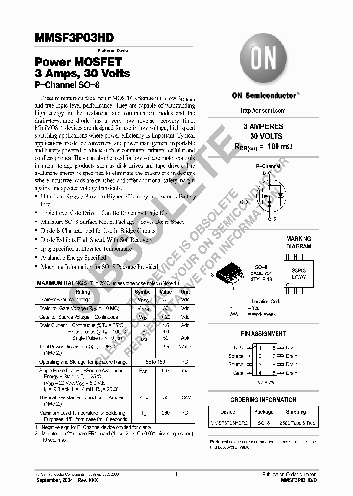 MMSF3P03HDR2_8623897.PDF Datasheet