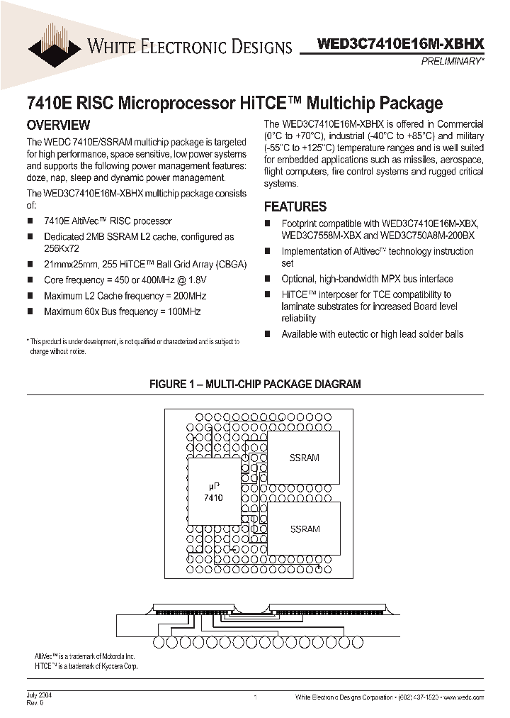 WED3C7410E16M-XBHX_8626082.PDF Datasheet