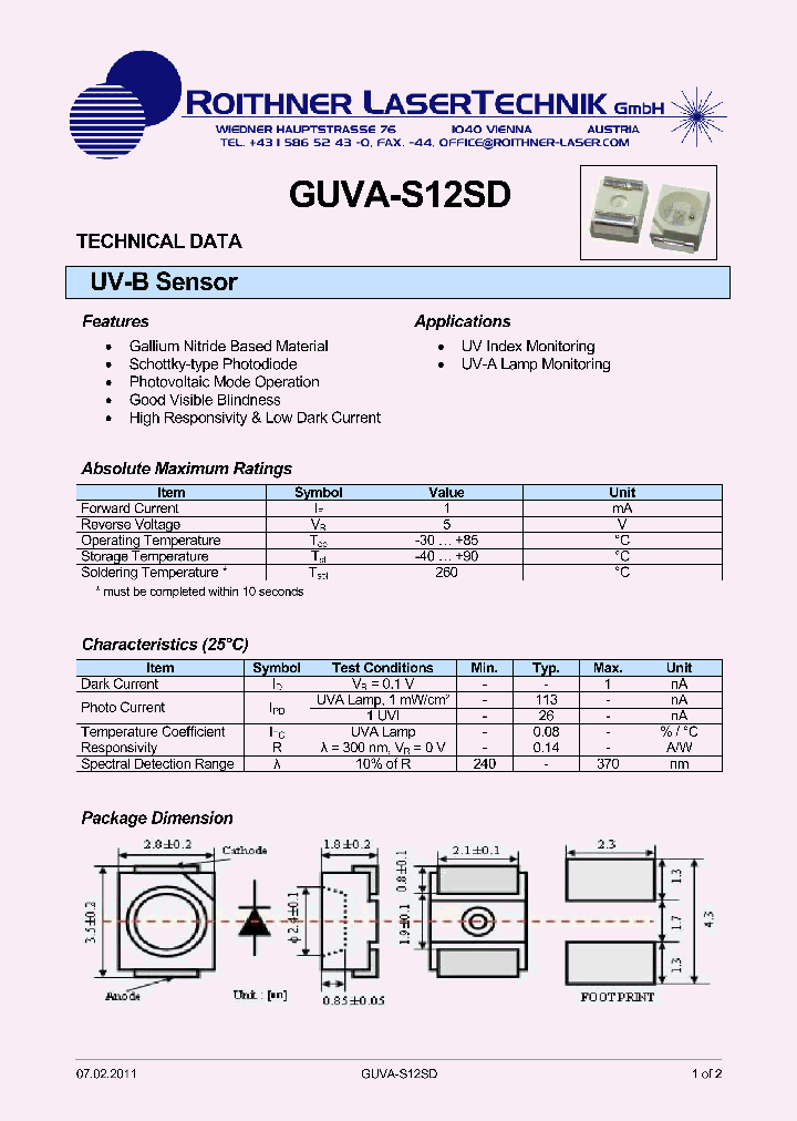 GUVA-S12SD_8630315.PDF Datasheet
