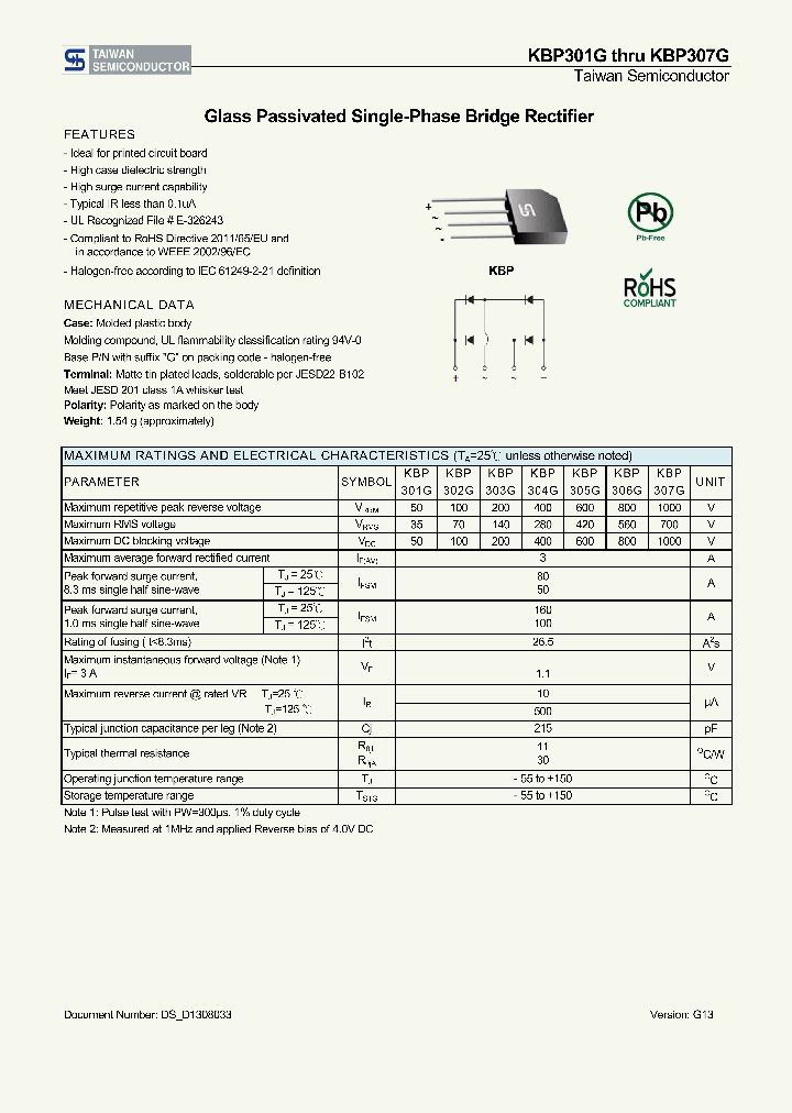 KBP306G_8632558.PDF Datasheet