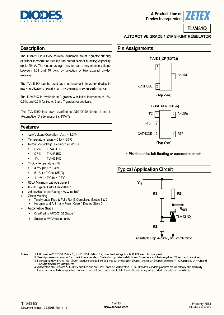 TLV431AQE5TA_8641322.PDF Datasheet