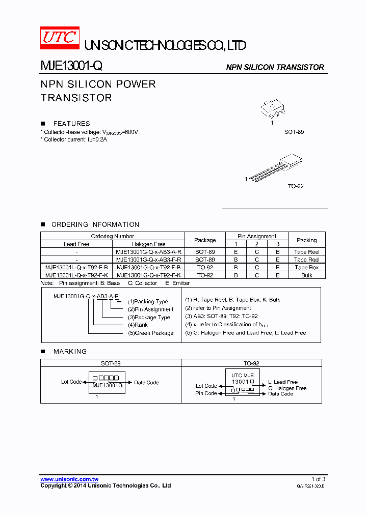 MJE13001-Q_8662788.PDF Datasheet