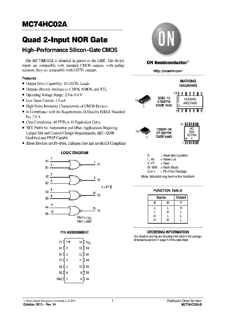 NLV74HC02ADR2G_8663371.PDF Datasheet