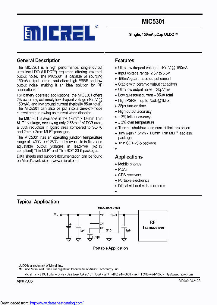 MIC5301-29YD5-TX_8664486.PDF Datasheet