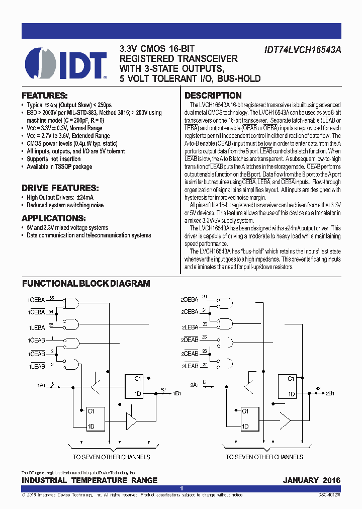 IDT74LVCH16543A_8667247.PDF Datasheet