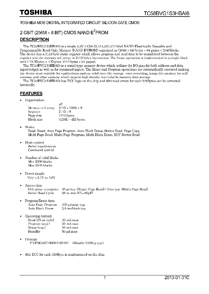 TC58BVG1S3HBAI6_8674166.PDF Datasheet