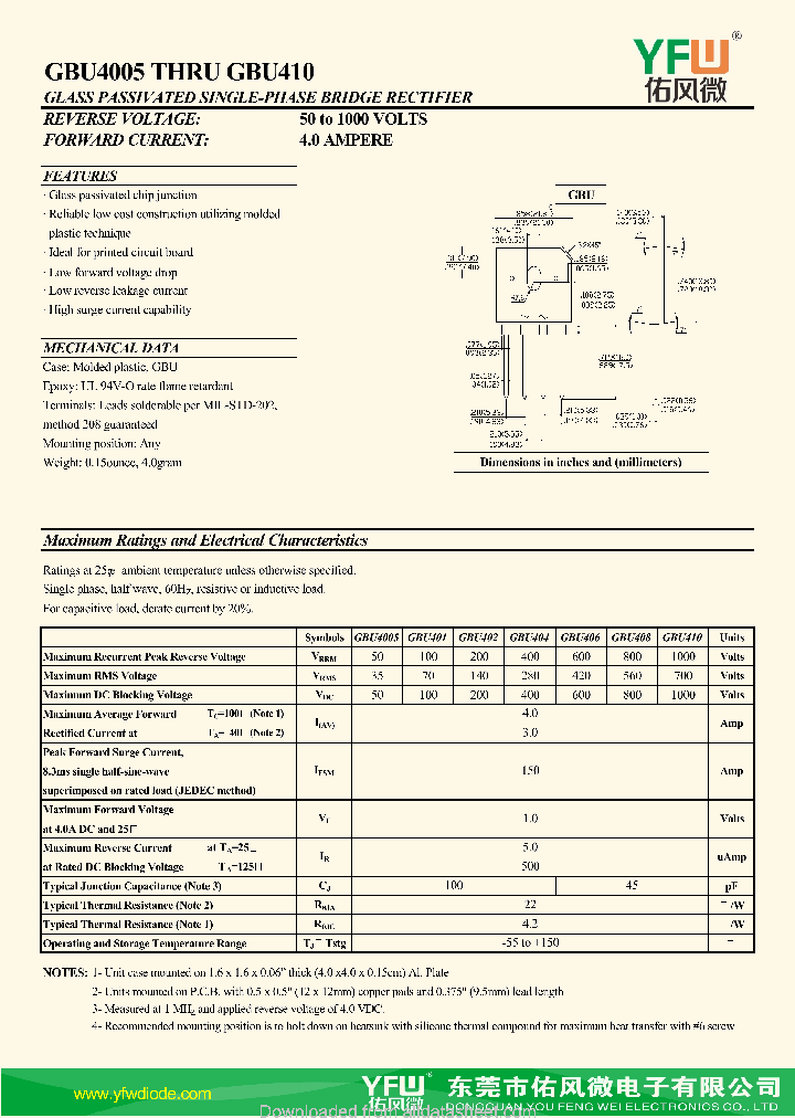 GBU401-GBU_8702083.PDF Datasheet