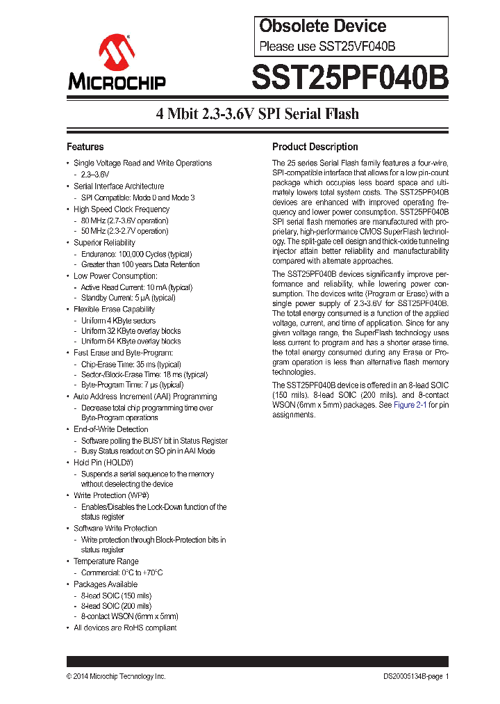 SST25PF040B-80-4C-QAE-T_8705265.PDF Datasheet