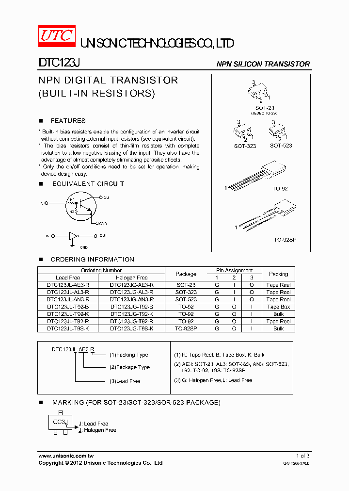 DTC123JG-T92-R_8718872.PDF Datasheet