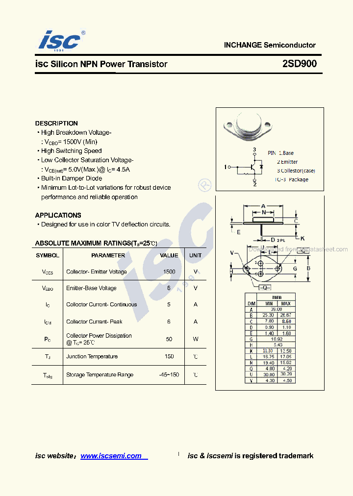 2SD900_8719144.PDF Datasheet