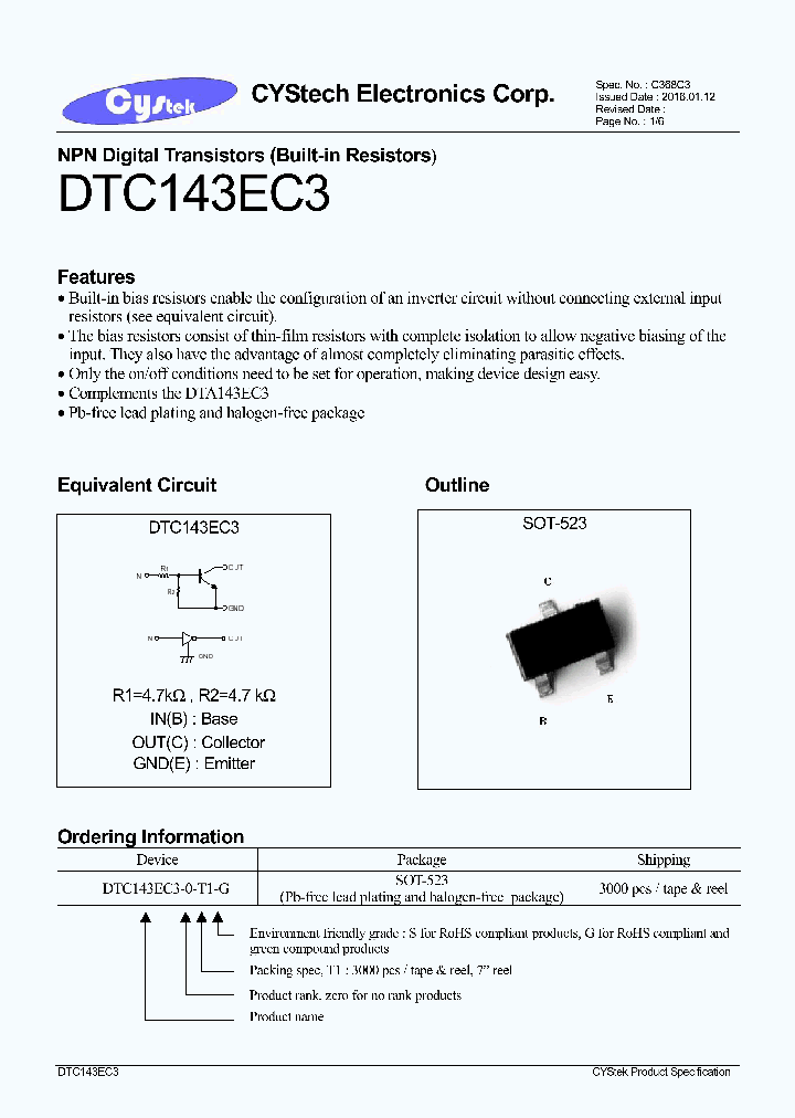 DTC143EC3_8726635.PDF Datasheet