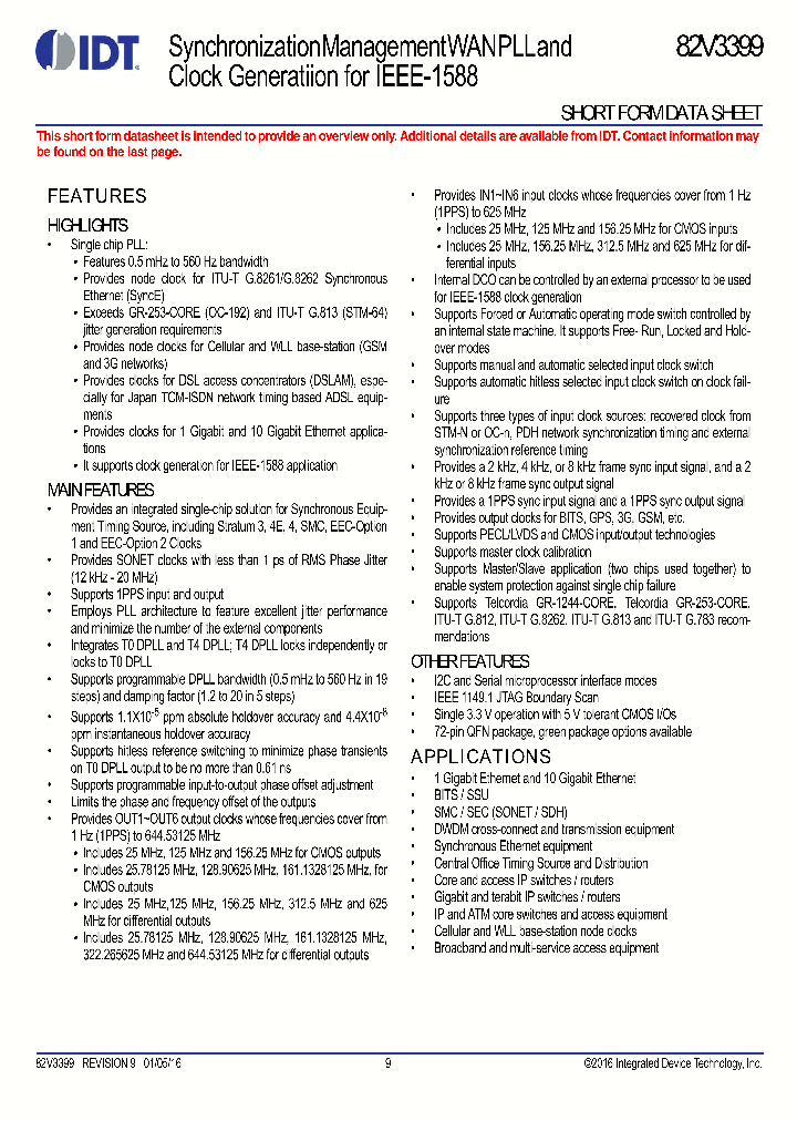 82V3399BNLG_8732347.PDF Datasheet