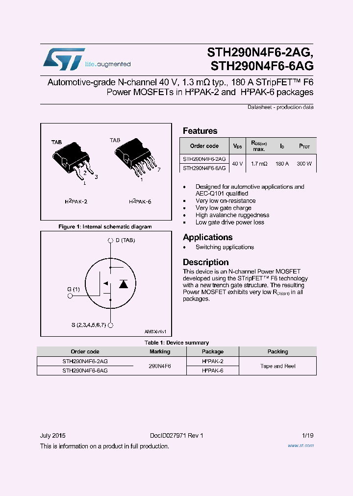 STH290N4F6-2AG_8759433.PDF Datasheet