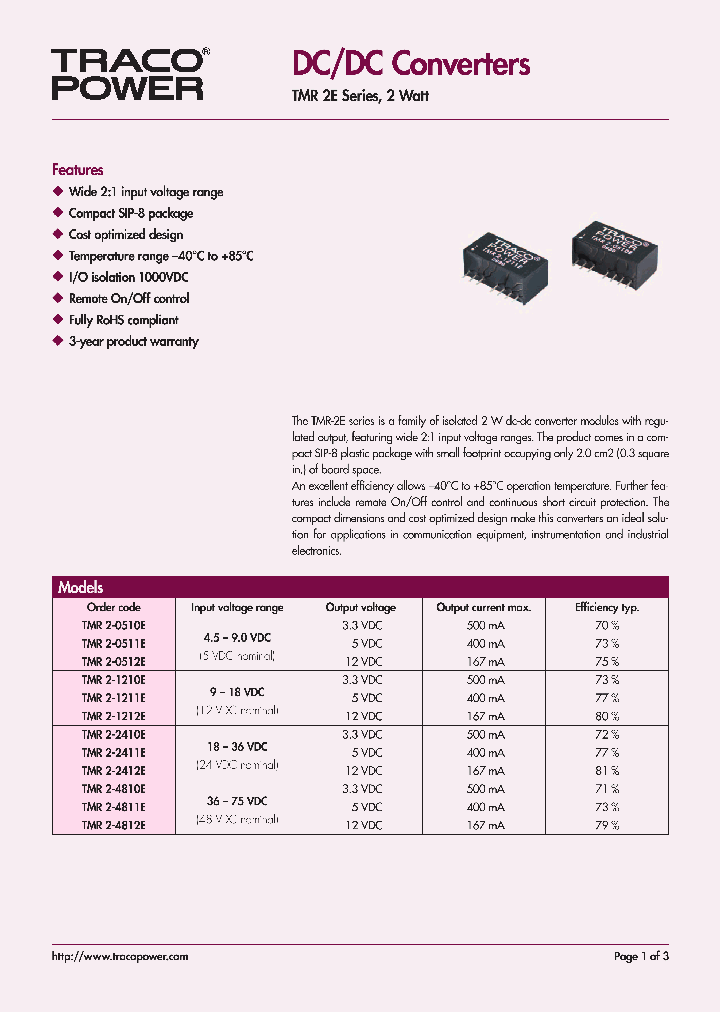 TMR2-0511E_8769691.PDF Datasheet