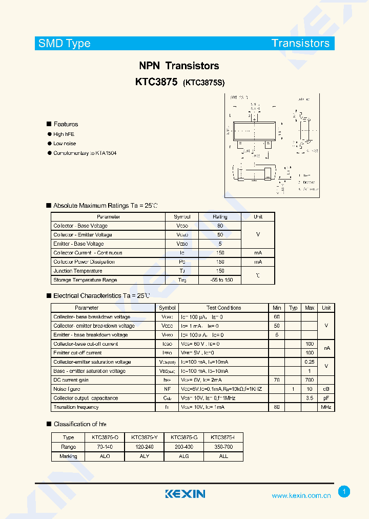 KTC3875-O_8798790.PDF Datasheet