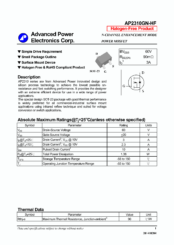 AP2310GN-HF-16_8800925.PDF Datasheet