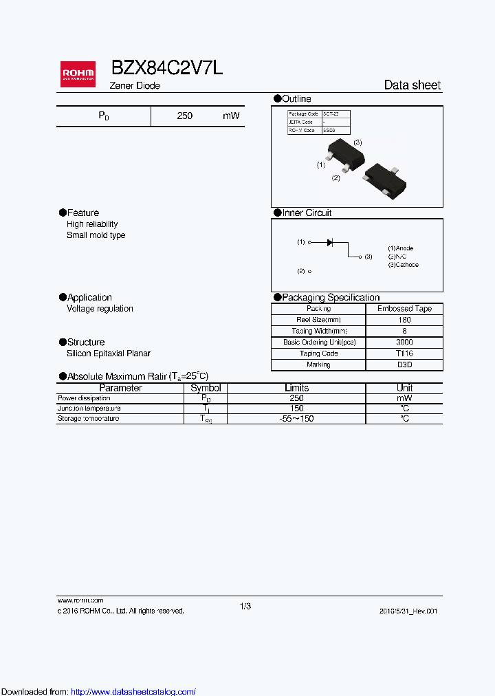 BZX84C2V7LT116_8802002.PDF Datasheet