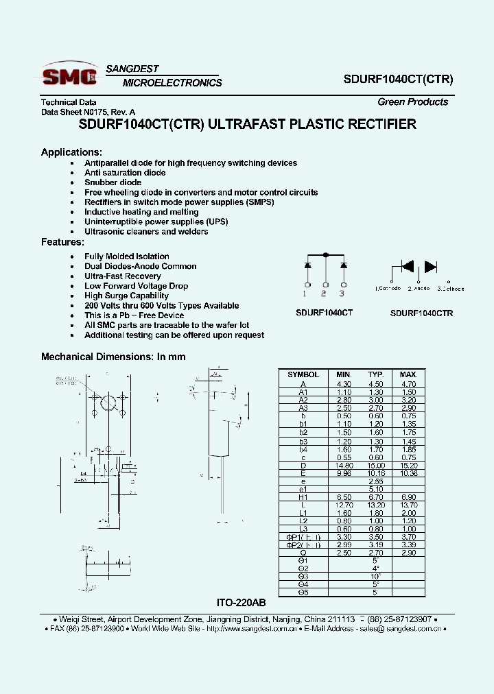 SDURF1040CT_8807035.PDF Datasheet