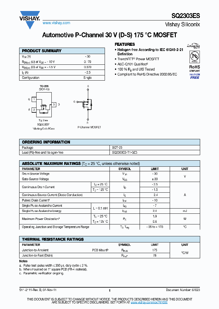 SQ2318AES_8811899.PDF Datasheet