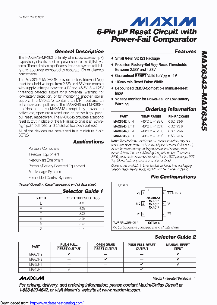 MAX6342SUT_8817993.PDF Datasheet