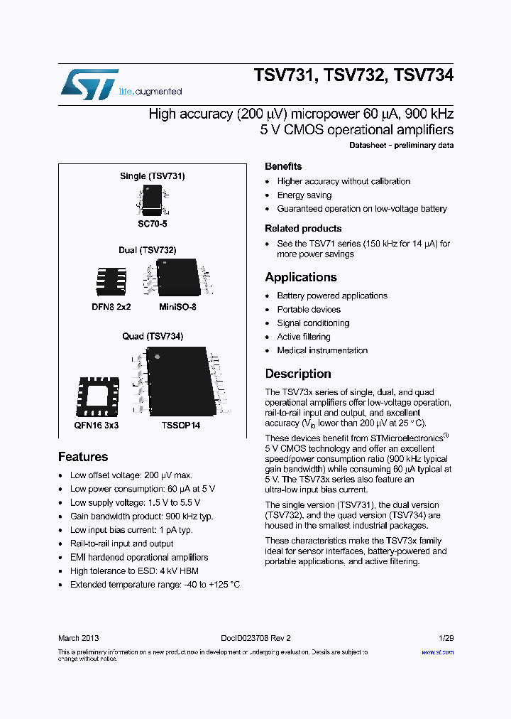 TSV731ICT_8825625.PDF Datasheet