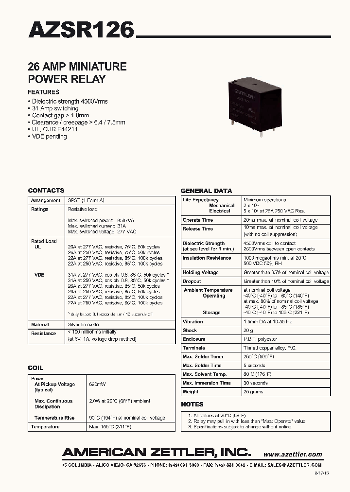 AZSR126_8830002.PDF Datasheet