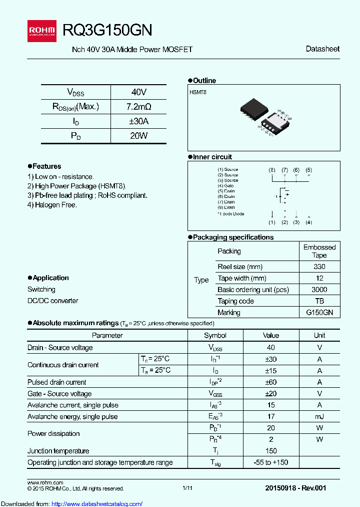 RQ3G150GNTB_8838961.PDF Datasheet