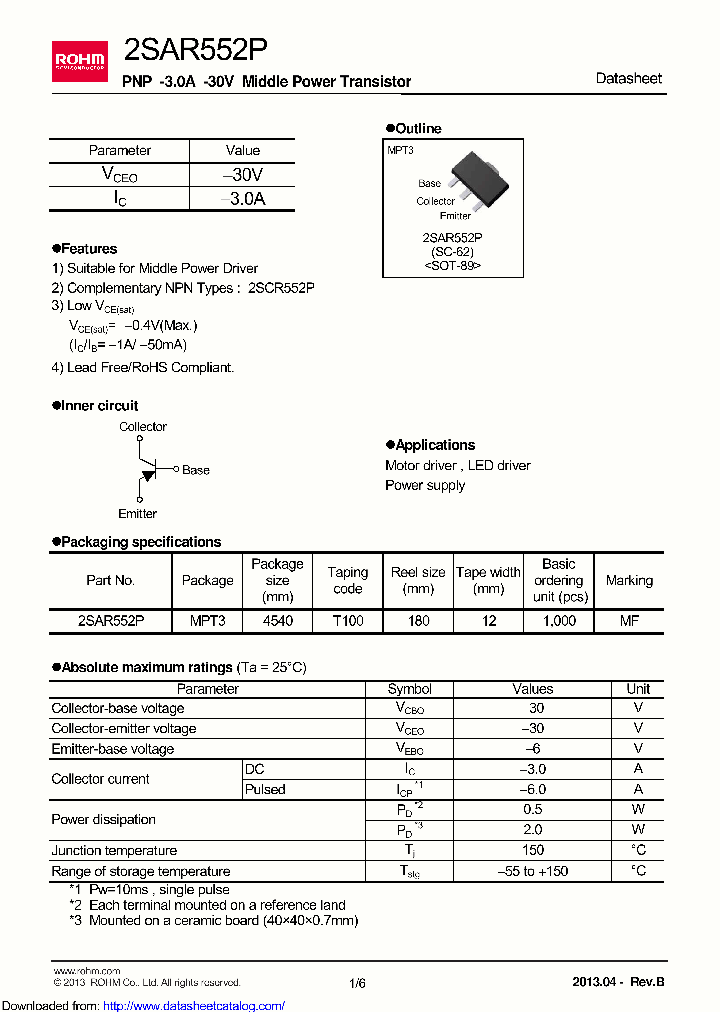 2SAR552P_8836201.PDF Datasheet