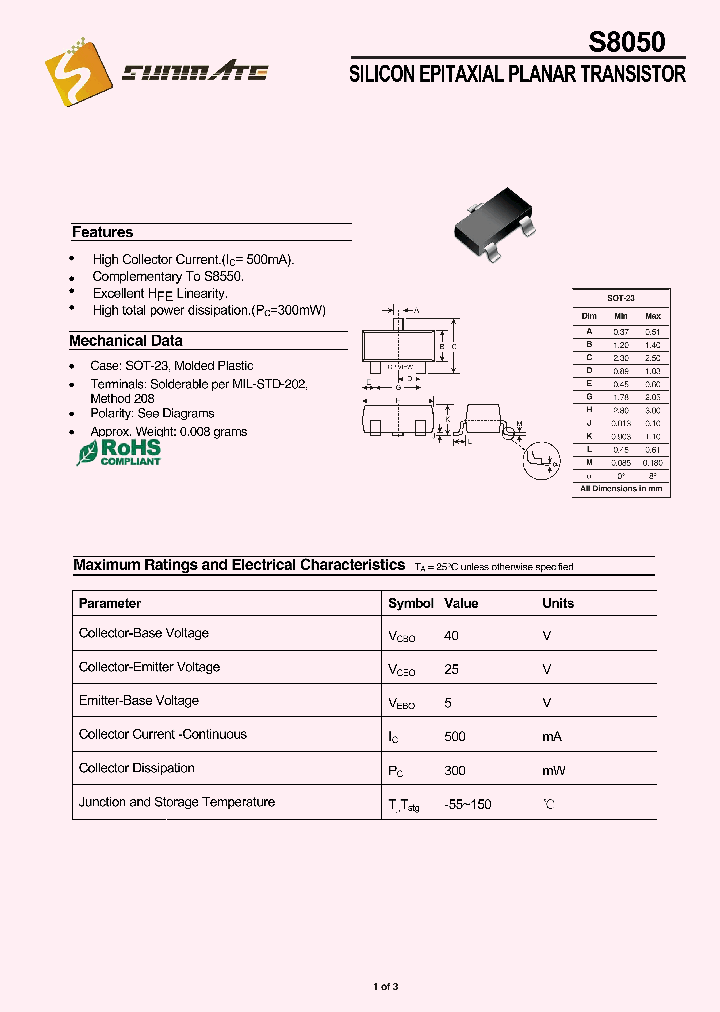 S8050_8832565.PDF Datasheet