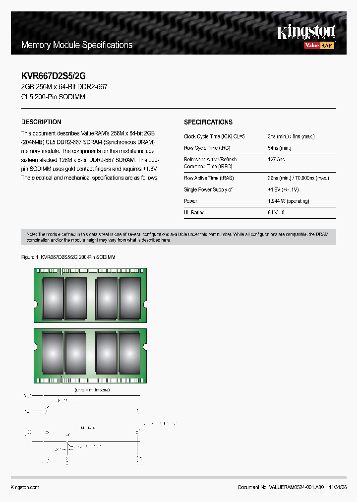 KVR667D2S5-2G_8837120.PDF Datasheet