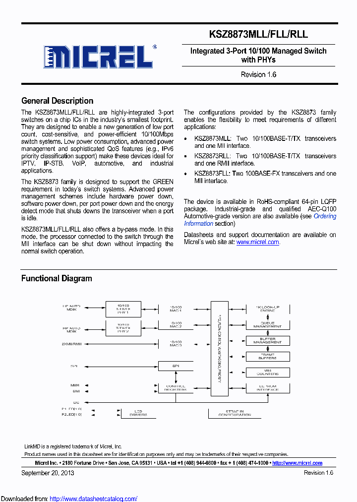 KSZ8873MLLJ_8854314.PDF Datasheet