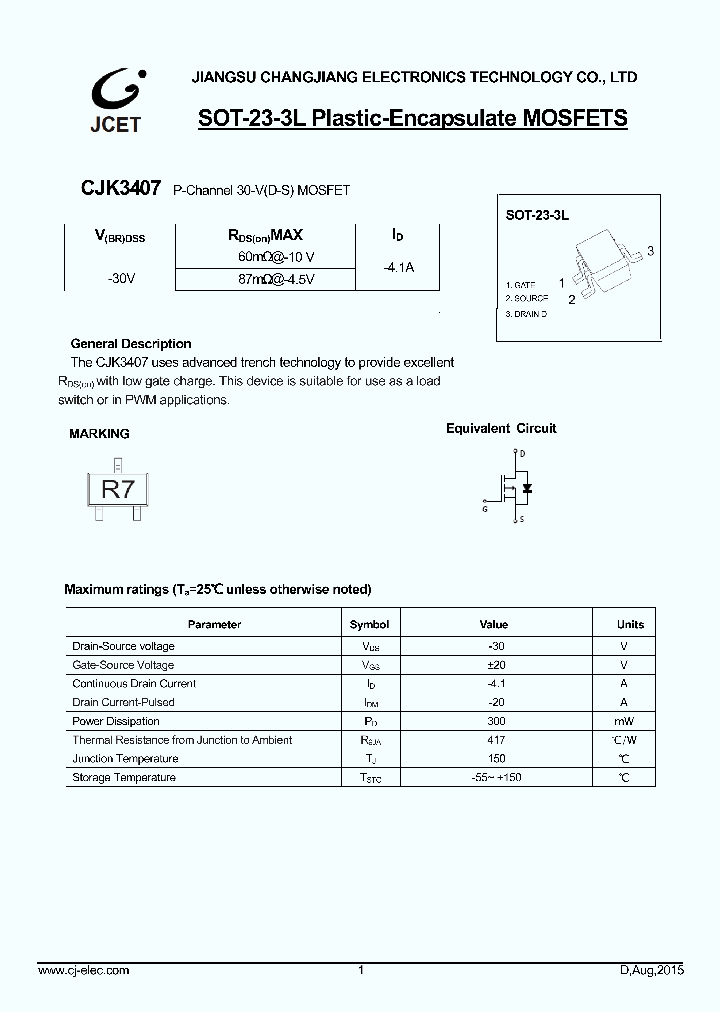 CJK3407_8844937.PDF Datasheet