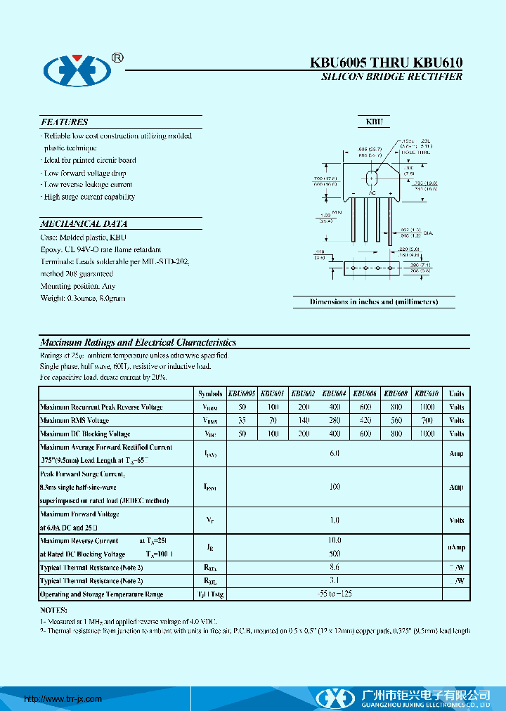 KBU610_8844005.PDF Datasheet