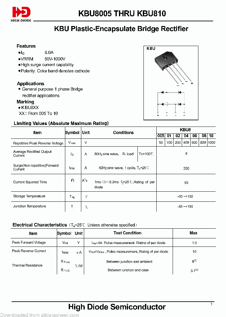 KBU8005_8858225.PDF Datasheet