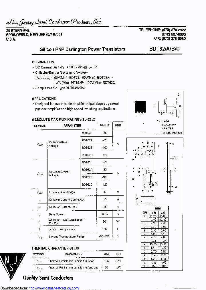 BDT62_8864514.PDF Datasheet