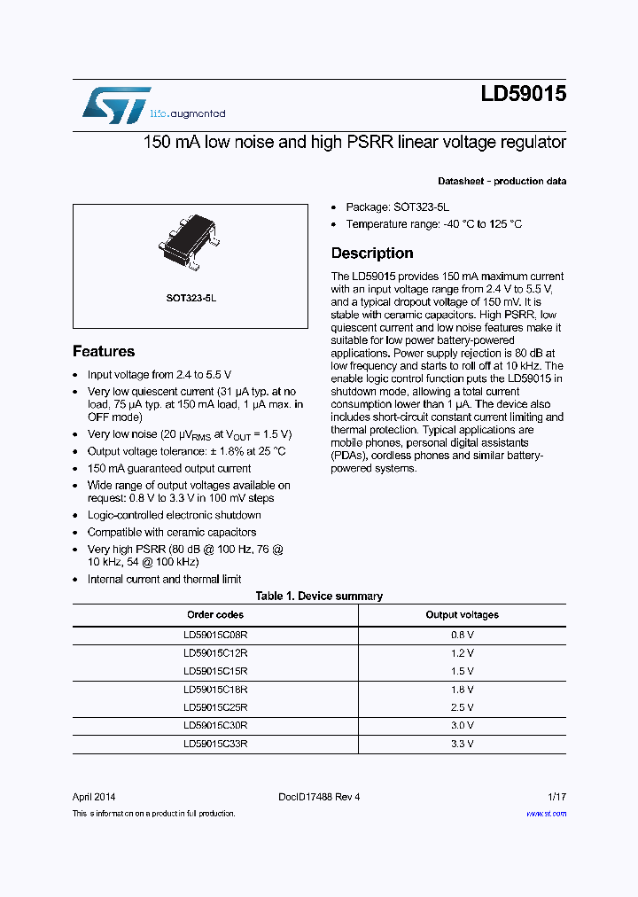 LD59015C33R_8867513.PDF Datasheet