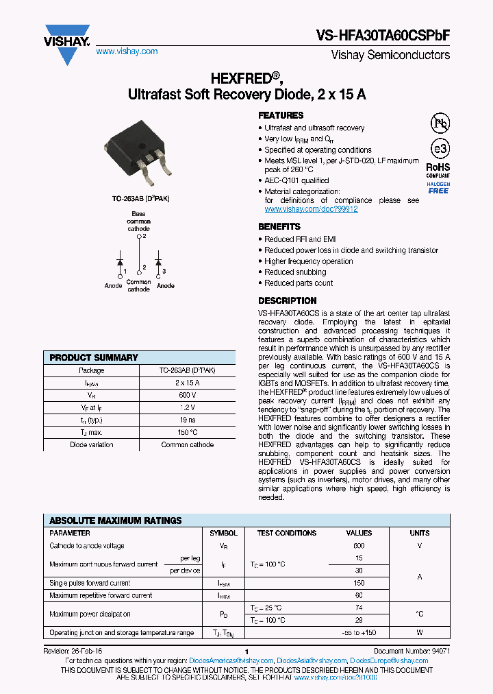 VS-HFA30TA60CSPBF_8866819.PDF Datasheet
