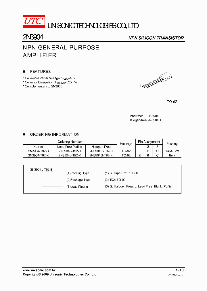 2N3904-T92-K_8870533.PDF Datasheet