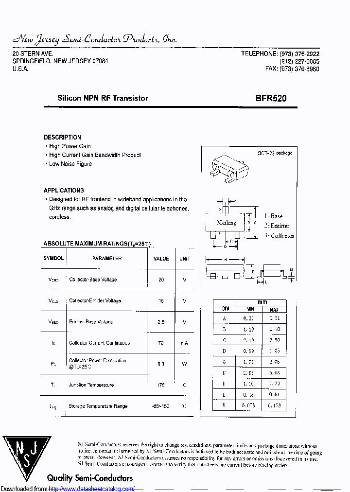 BFR520_8870298.PDF Datasheet