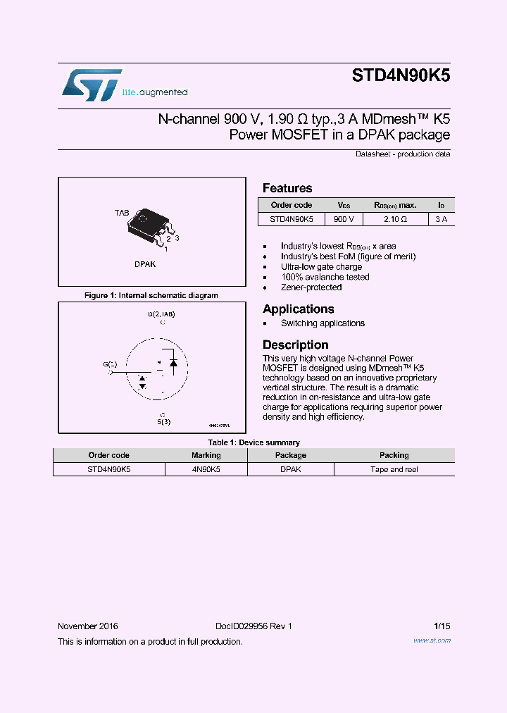 STD4N90K5_8874526.PDF Datasheet