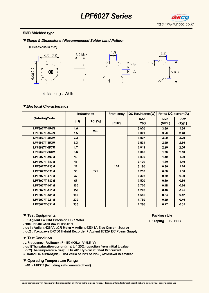 LPF6027T-3R3M_8879190.PDF Datasheet