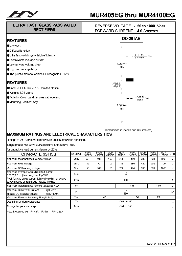 MUR460EG_8883293.PDF Datasheet