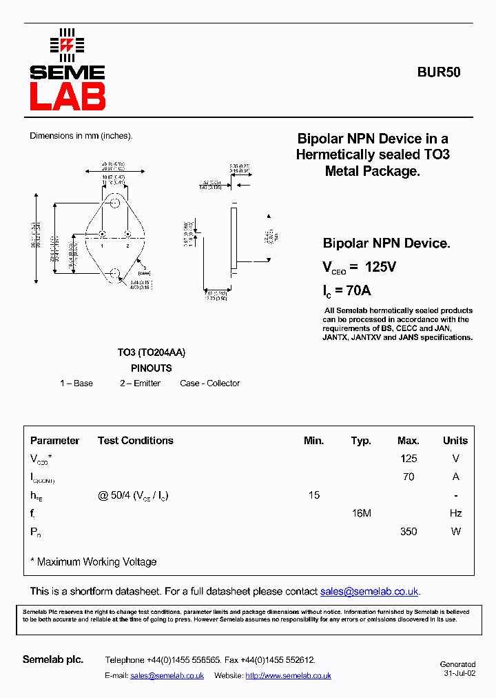BUR50_8883850.PDF Datasheet
